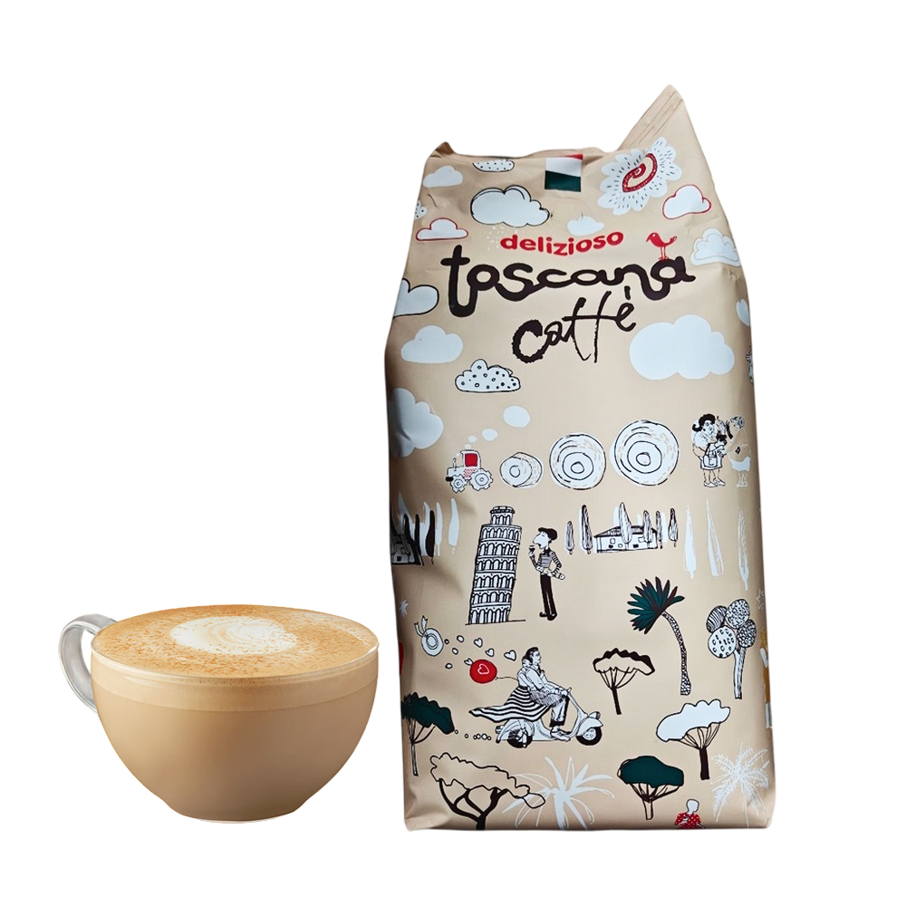 Кофе в зернах Gemini Toscana Caffe Delizioso, 1кг*8 шт