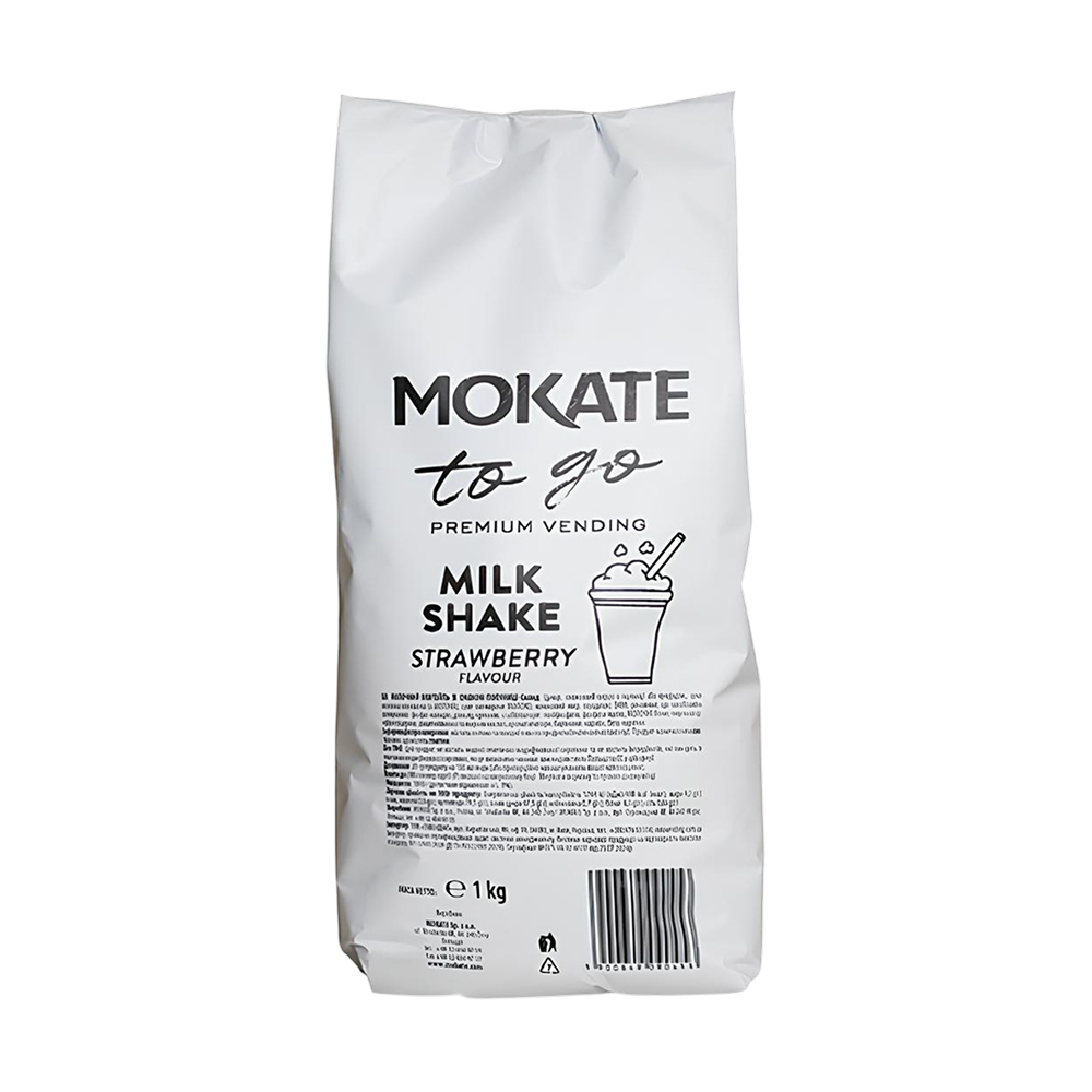 Молочный коктейль Mokate со вкусом клубники, 1 кг