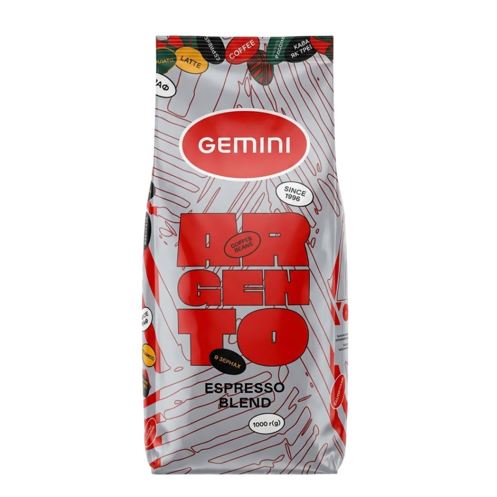 Кофе в зернах Gemini Argento Espresso, 1кг*8 шт