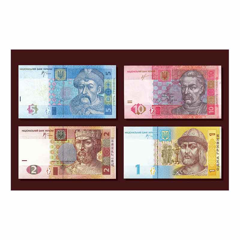 Наклейка 1, 2, 5, 10 грн для кофейного автомата