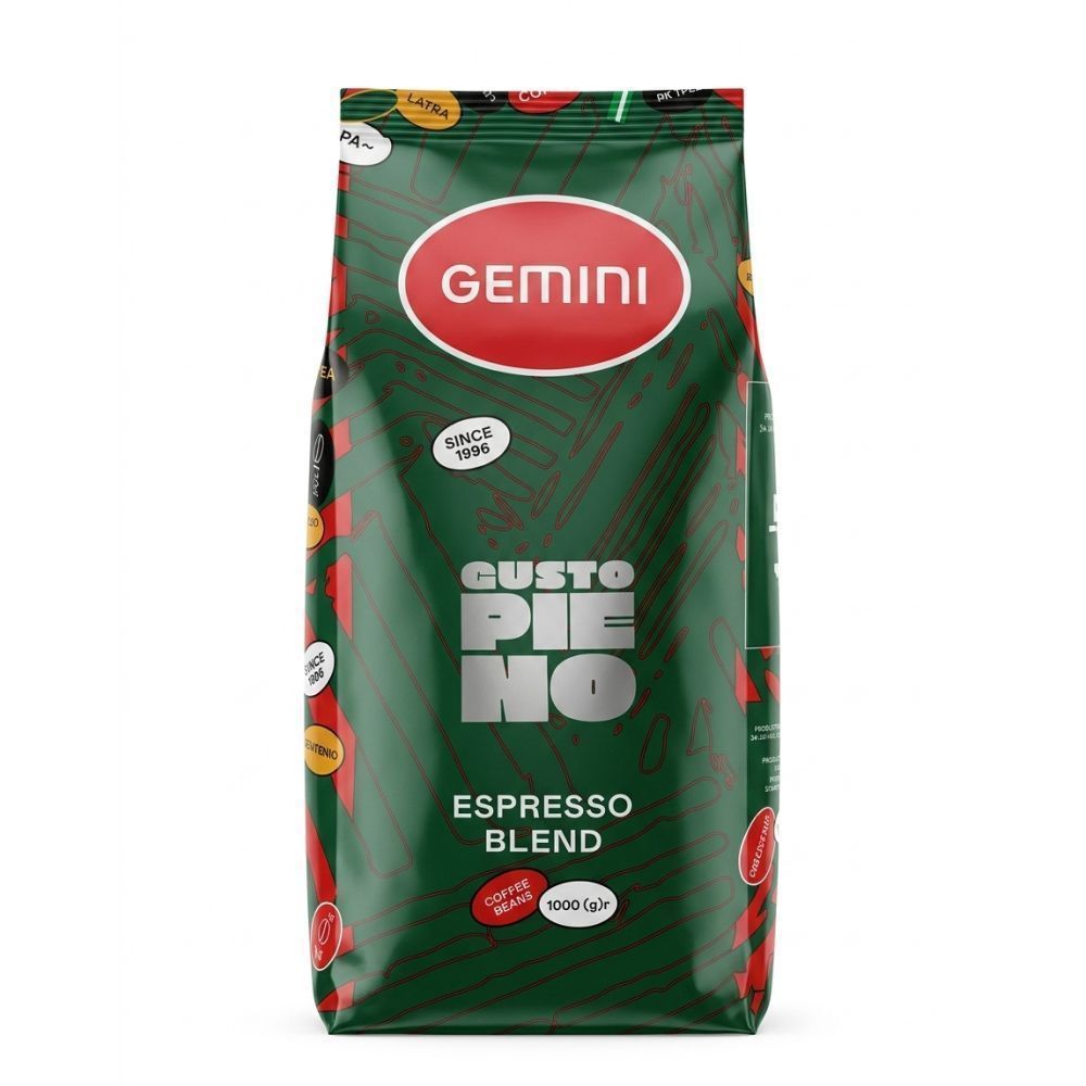 Кофе в зернах Gemini Espresso Gusto Pieno, 1кг*8 шт