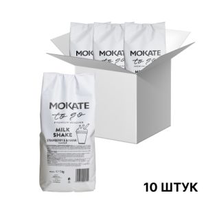 Молочний коктейль Mokate зі смаком полуниці та банана, 1кг*10уп