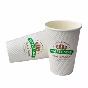 Стакани паперові гофровані, 380 мл — 500 шт