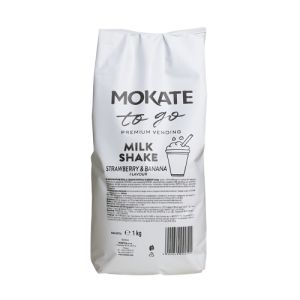 Молочний коктейль Mokate зі смаком полуниці та банана, 1 кг